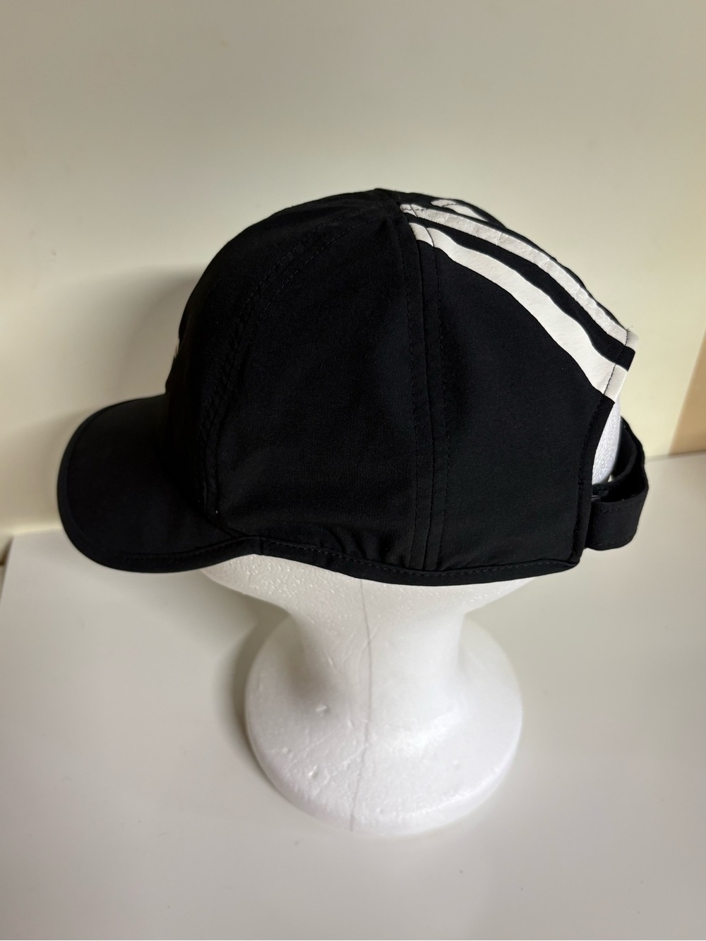 Adidas Triple Stripe Black White Adjustable Athletic Hat Women’s - Picture 4 of 7